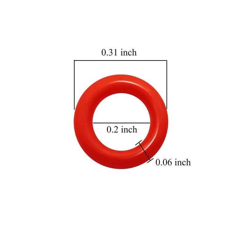 ThreeBulls 120Pcs Clear Rubber O-Ring Keyboard, O-Rings Keycaps, Switch Dampeners Keycap, for Cherry MX Key Switch Keyboards Dampers,Red - Image 2
